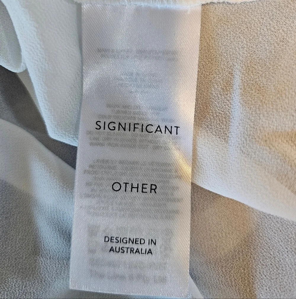 Significant Other Salma Long-Sleeve V-Neck Midi Dress, Black & White, Size 4
